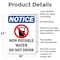 Signmission Non-Potable Water, 18 in W x Rectangle, Aluminum OS-2PACK-NS-A-1824-V-15107 - alternate 4